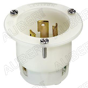 Leviton 250V 30A NEMA L6-30P Flanged Inlet (Out of Stock)