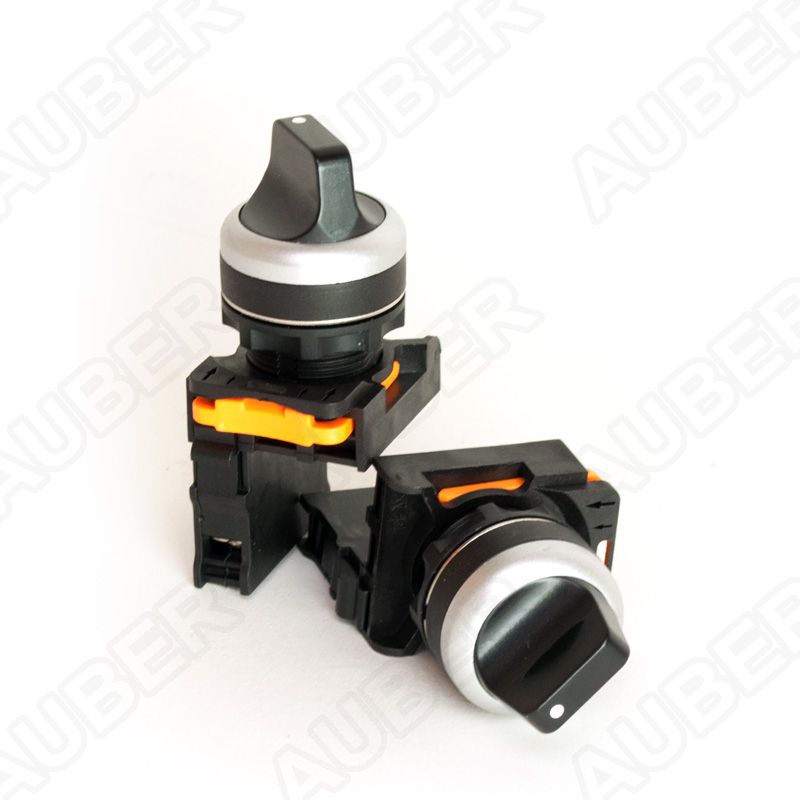 Black Short Profile 22mm Selector Switch, 2-Position Maintained
