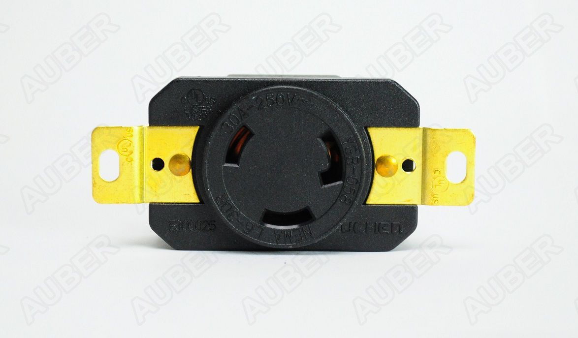 240V 30A NEMA L6-30R Socket For Heater, Black